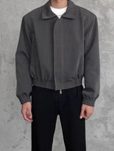 Men's Plus Size Zip Up Long Sleeve Jacket