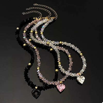 Pearl & Heart Pendant Necklace