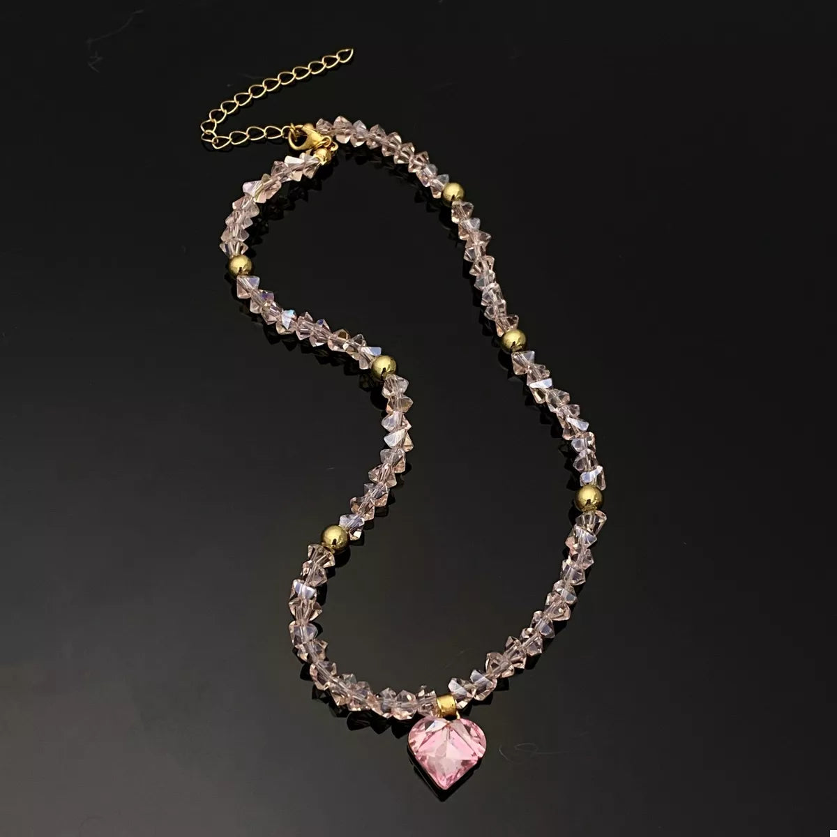 Pearl & Heart Pendant Necklace