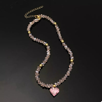 Pearl & Heart Pendant Necklace