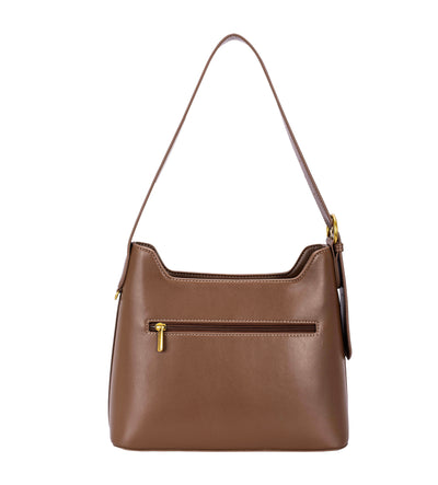 David Jones Two Tone Leather Shoulder Bag with Adjustable Strap