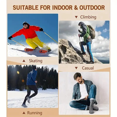 3 Pairs Winter Warm Thick Towel bottom Man Socks Wool Socks Slipper 39-44