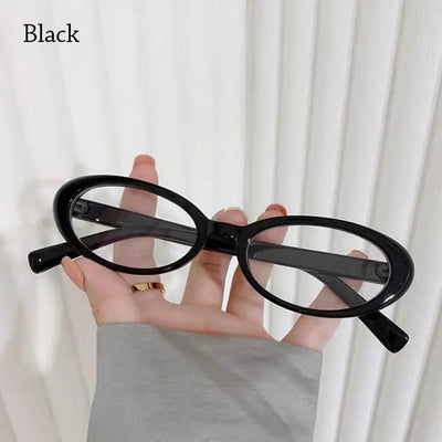 Y2K Retro Oval Frame Glasses Women Female  Sweet Cool Eyewear Trend Reading Computer Anti Blue Light Eyeglasses