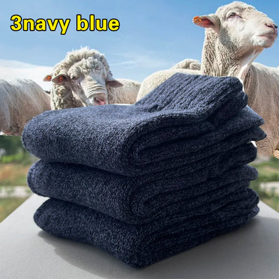 3 Pairs Winter Warm Thick Towel bottom Man Socks Wool Socks Slipper 39-44