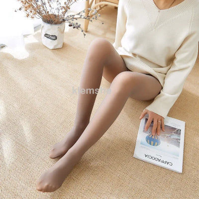Cosplay Tights Winter Warm Leggings Mesh Stockings Sexy Slim Translucent Pantyhose Nylon High Waist Elastic Thick Sock Pants
