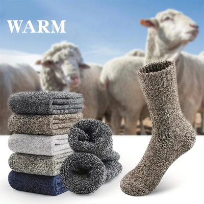 3 Pairs Winter Warm Thick Towel bottom Man Socks Wool Socks Slipper 39-44