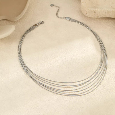 Stainless Steel Multi-Layered Necklace