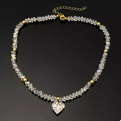 Pearl & Heart Pendant Necklace